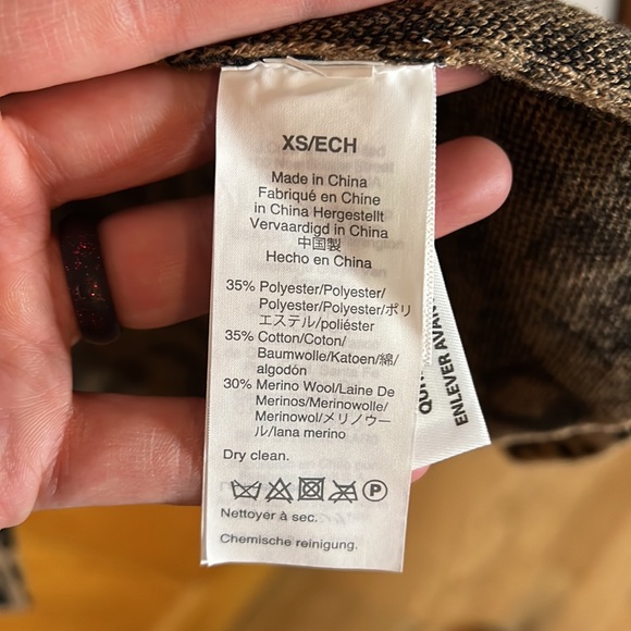 NWT J.Crew Leopard Sweater Blazer size XS - Picture 4 of 6